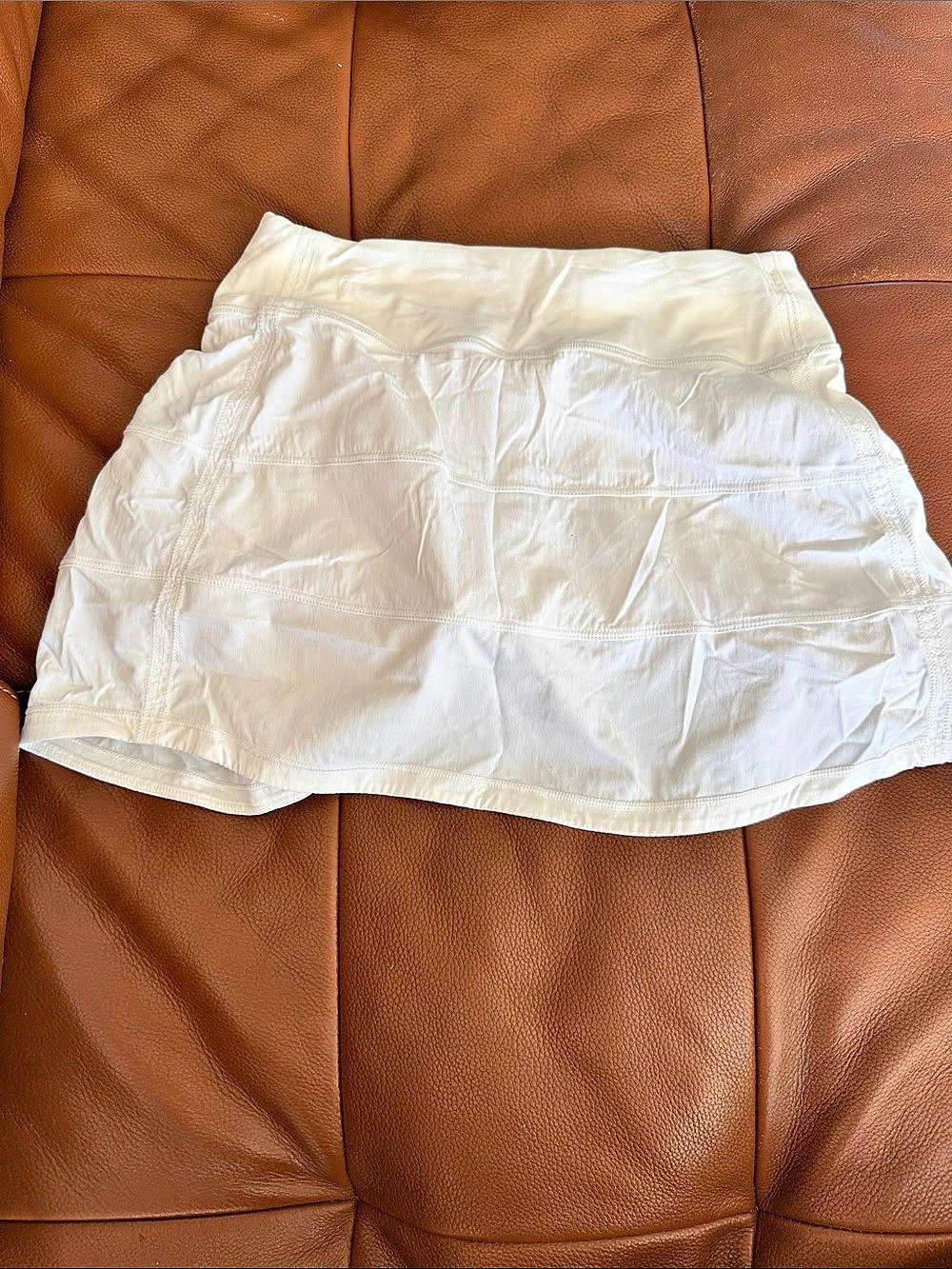 lululemon Pace Rival Mid-Rise Skirt White Athletic Shorts Size 0